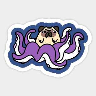 Octopus Pug Sticker